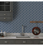 Ancient Blue Fishscale Peel and Stick Backsplash Tile | Kitchen Backsplash Tiles | self Adhesive Stick on Tiles for Home Décor